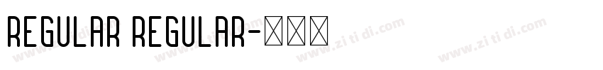 Regular Regular字体转换